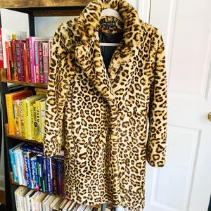 Zara faux fur leopard coat